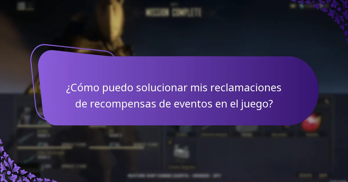 ¿Qué debo hacer si me perdí mis recompensas de eventos en el juego?