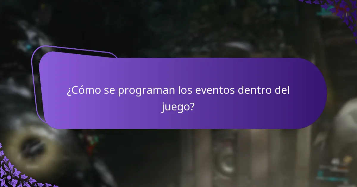 ¿Cómo se programan los eventos dentro del juego?