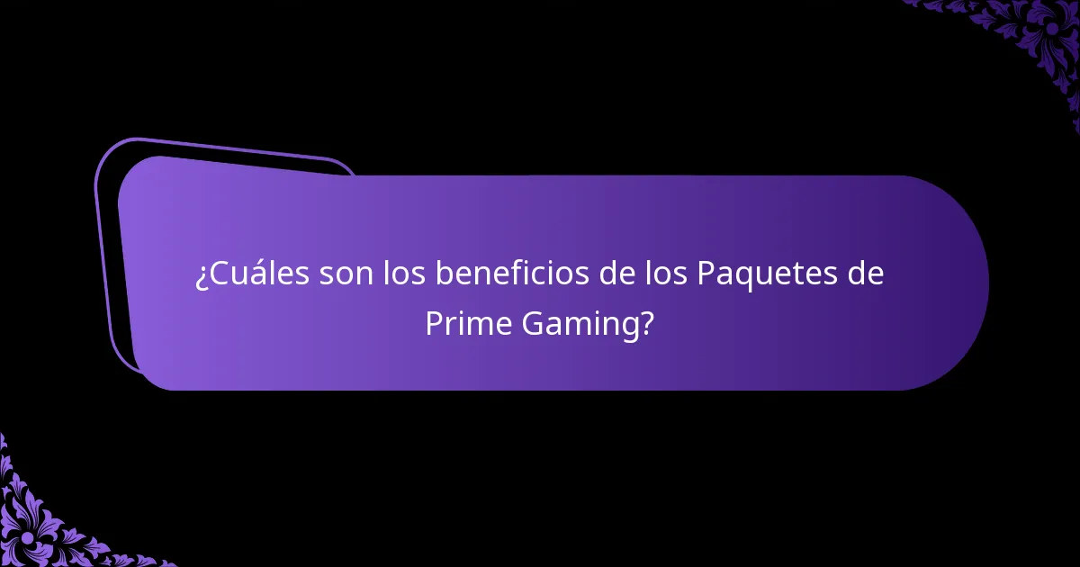 ¿Qué artículos exclusivos están disponibles en los Paquetes de Prime Gaming?