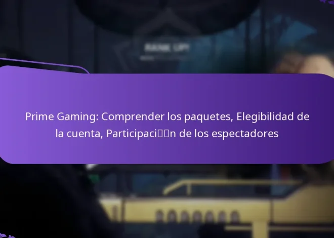 Prime Gaming: Comprender los paquetes, Elegibilidad de la cuenta, Participación de los espectadores