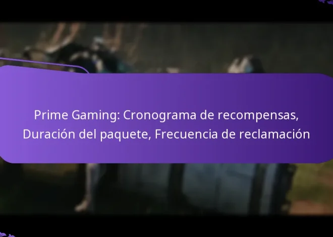 Prime Gaming: Cronograma de recompensas, Duración del paquete, Frecuencia de reclamación