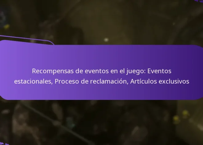 Recompensas de eventos en el juego: Eventos estacionales, Proceso de reclamación, Artículos exclusivos