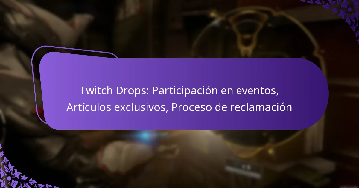 Twitch Drops: Participación en eventos, Artículos exclusivos, Proceso de reclamación