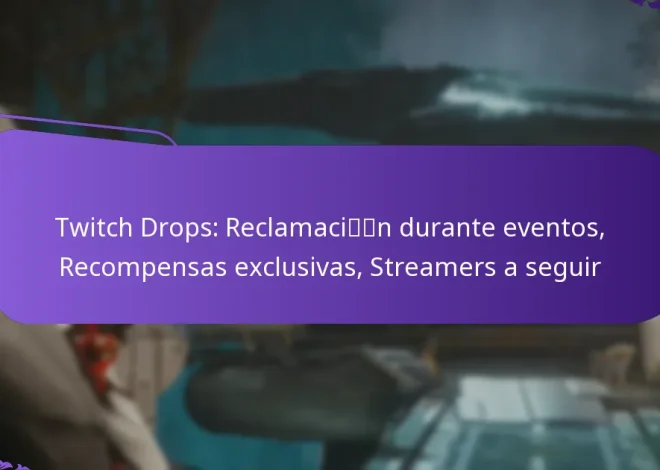 Twitch Drops: Reclamación durante eventos, Recompensas exclusivas, Streamers a seguir