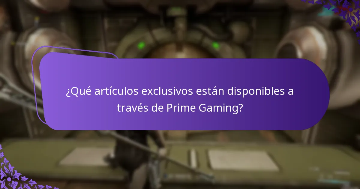 ¿Cómo reclamo artículos exclusivos de Prime Gaming?